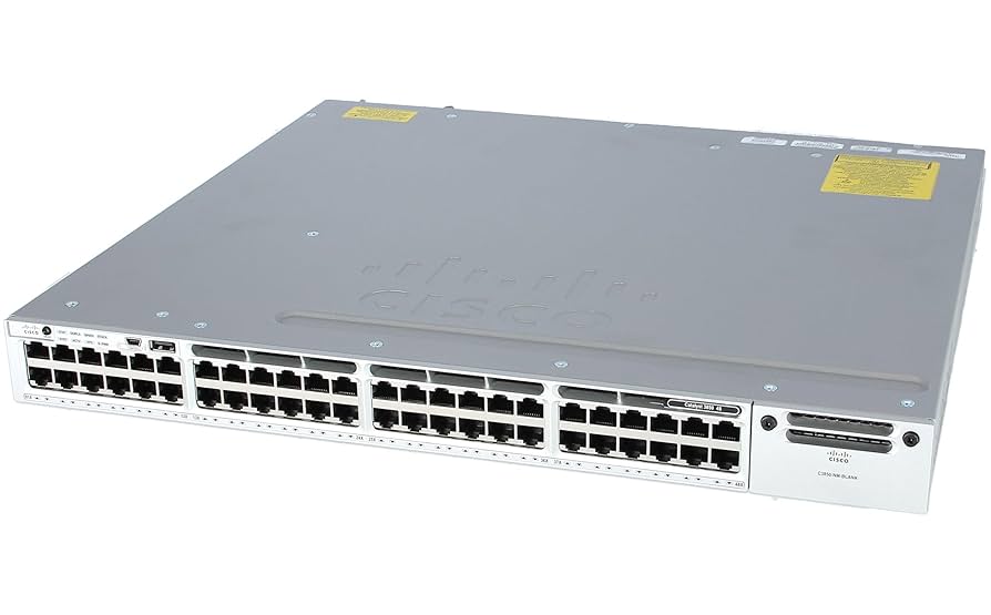 Cisco WS-C3850-48P 48-Port PoE+ Gigabit Switch w/ C3850-NM-BLANK, 1100W PSU π