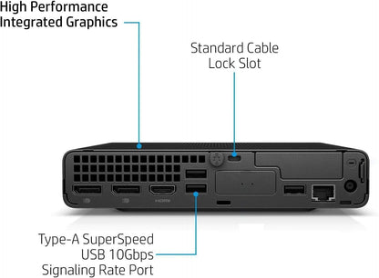 HP EliteDesk Mini 800 G9 Desktop, Elitedesk Computer PC, Windows 11 Pro 64bit, Core i5-13500T (6-Core), 16GB RAM, 256GB SSD (Refurbished)