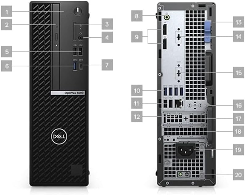 Dell Optiplex 5090 SFF Desktop | Core i5-10500 - 256GB SSD Hard Drive - 8GB RAM | 6 cores @ 4.5 GHz Win 11 Pro Black (Renewed)