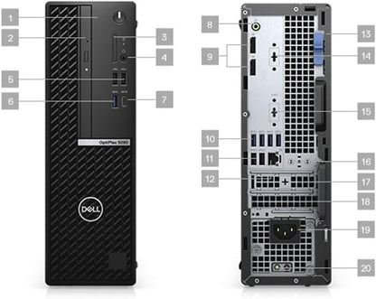 Dell Optiplex 5090 SFF Desktop | Core i5-10500 - 256GB SSD Hard Drive - 8GB RAM | 6 cores @ 4.5 GHz Win 11 Pro Black (Renewed)