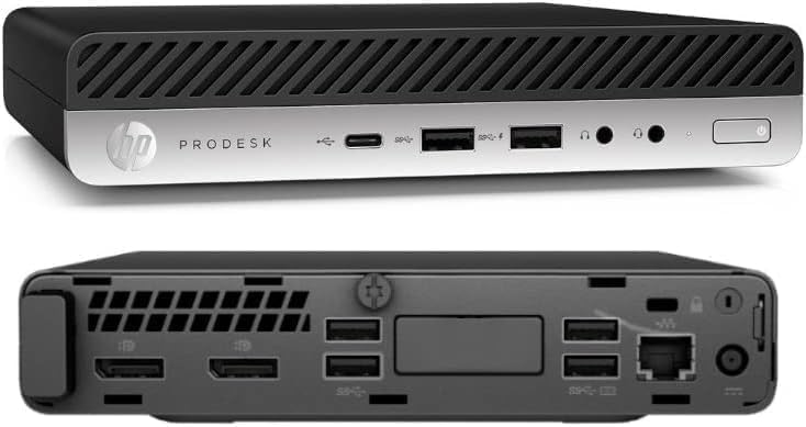 HP ProDesk 600 G5 Tiny Desktop Computer PC, Core i5-9500 3.0GHz, 8GB RAM, 256GB SSD, Keyboard & Mouse, Windows 11 Pro (Renewed)