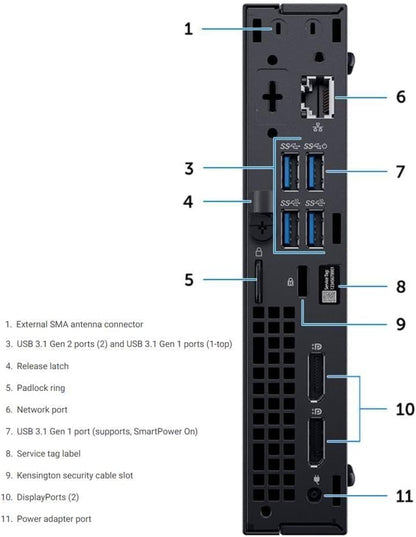 Dell OptiPlex 7070 Business Micro Desktop Computer, Intel Core i5-8500T, 8GB DDR4 RAM, 256GB SSD, USB Keyboard and Mouse, Windows 11 Pro(Renewed)