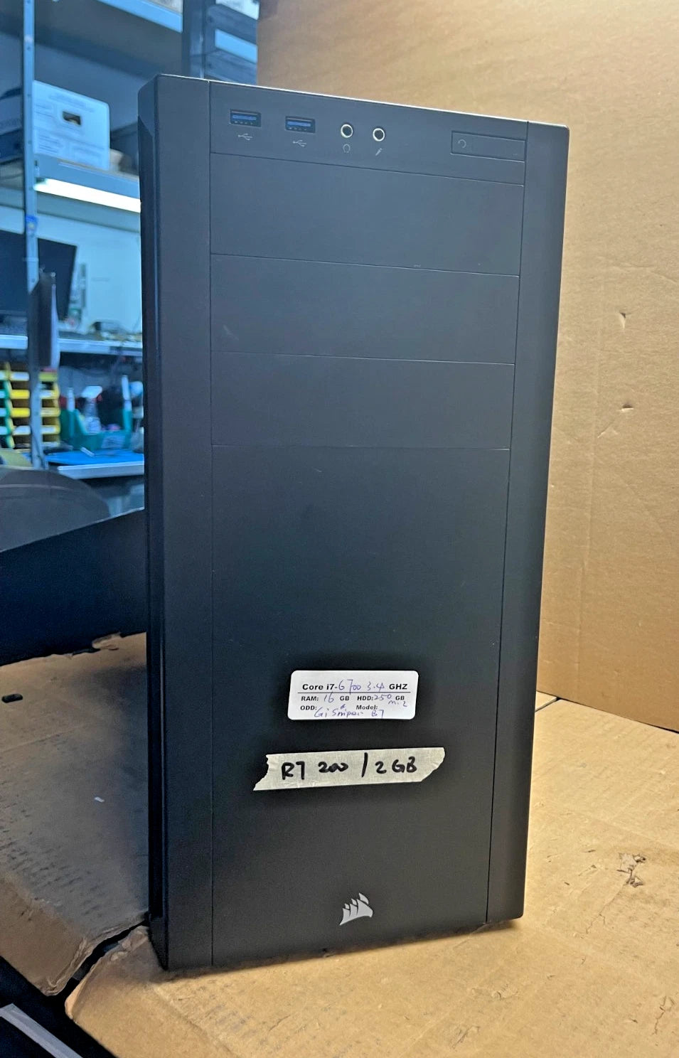 PC de jeu Corsair, Gigabyte G1 Sniper B7 i7-6700 16 Go, SSD 256 Go, R7 200 HX850i 🍁