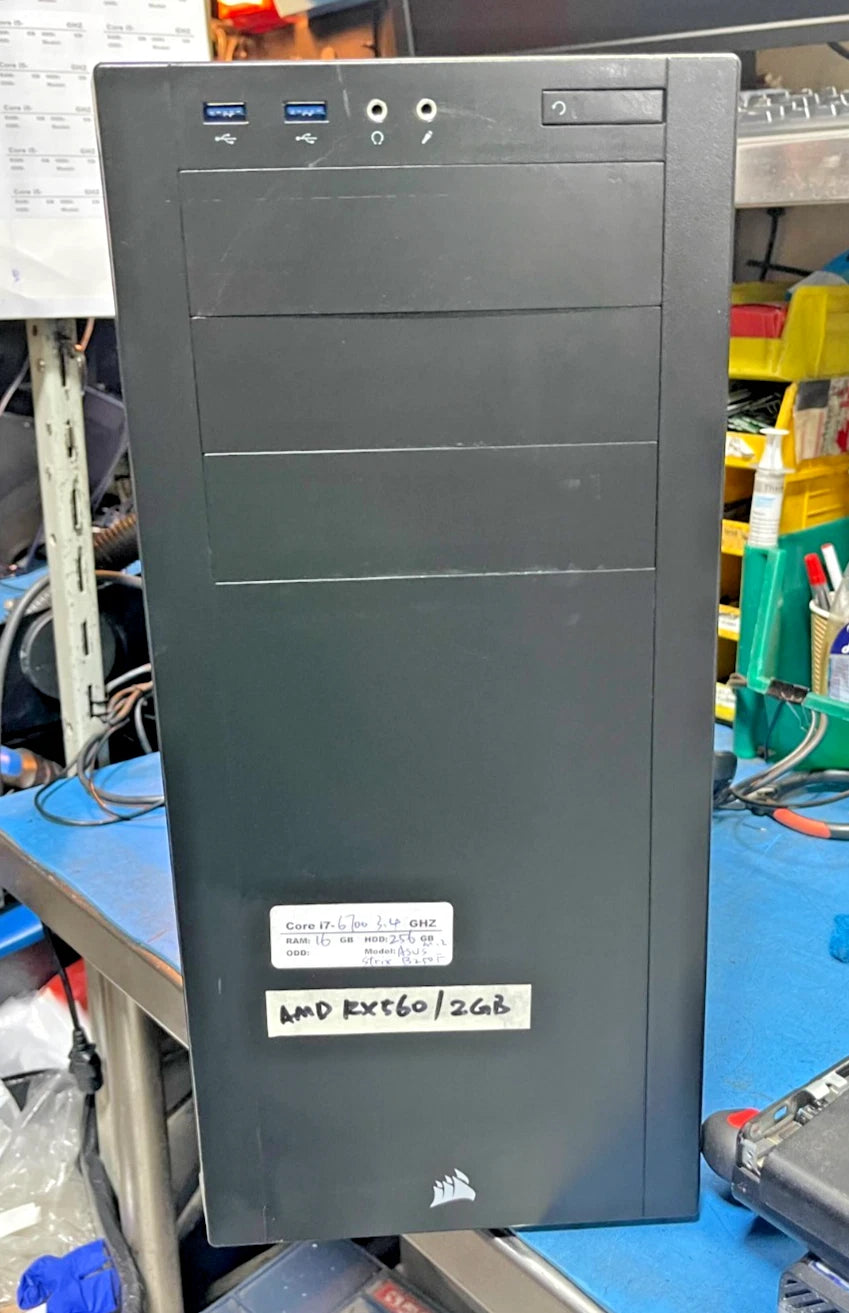 PC de jeu Corsair, Asus Strix B250F, Core i7-6700, 16 Go, SSD 256 Go, RX 560 HX850i 🍁