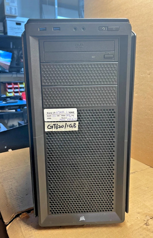 PC de jeu Corsair, Asus X99-A II, Core i7-6900K, SSD 32 Go + 256 Go, GT620, 750G3 🍁