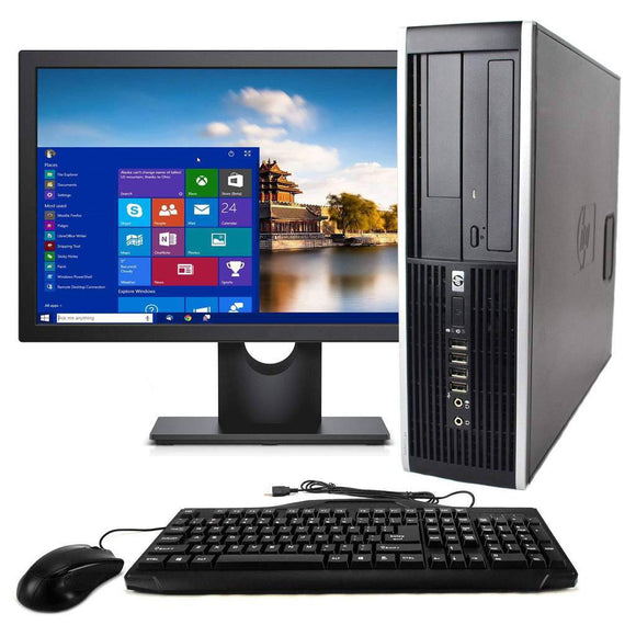 HP Elite Desktop Computer, Intel Core i5 3.2 GHz, 8 GB RAM, 500 GB HDD, Keyboard & Mouse, Wi-Fi, 19inch LCD Monitor, DVD-ROM, Windows 10 Professional