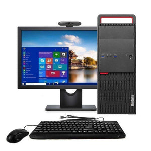 Lenovo ThinkCentre M900 Tower Desktop Computer Package 22" Monitor | Intel Core i7 6th Gen | 16GB | 1TB SSD | 1080p External Webcam, Windows 10 Home, Refurbished